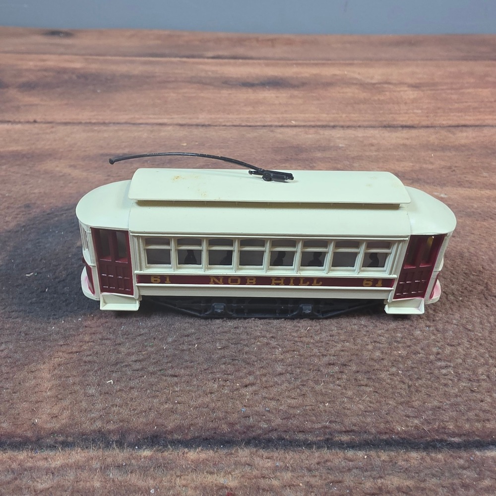 Nob Hill 61 Trolley Car Model Kids OS Cream Good San Francisco Cable Car Toy